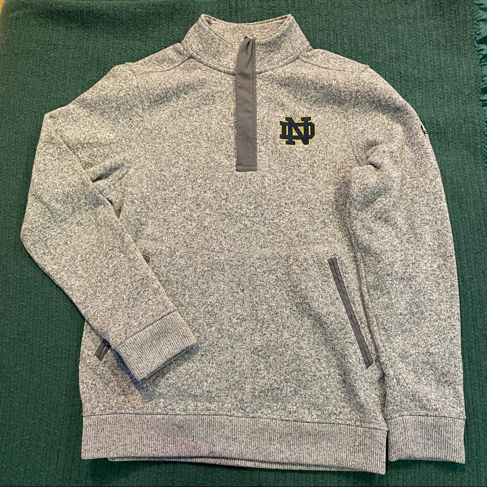 Heather Grey Notre Dame Quarter-Zip Sweatshirt
